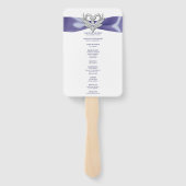 パープルブルーシルバースワンス結婚式 プログラムファン ハンドファン (裏面)