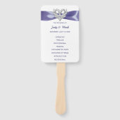 パープルブルーシルバースワンス結婚式 プログラムファン ハンドファン (正面)