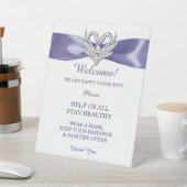 パープルブルーシルバースワン結婚ズの安全性 台座サイン (インサイチュ)