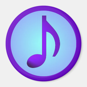 パープルブルーシンプエレガントリーミュージックノート マグネット