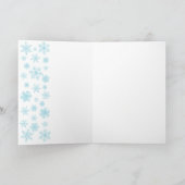 パープルブルーシンプルピンクのクリスマスツリー シーズンカード (内部)