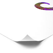 パープルブルーシーホース水彩シルエットヴィンテージ フォトプリント (角)