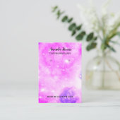 パープルブルースパークルシックなイヤリングディスプレイ 名刺 (スタンド正面)