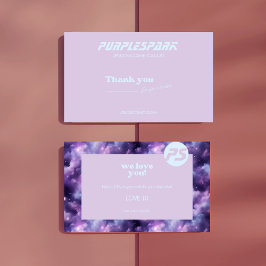 パープルブルースモールビジネス サンキューカード
