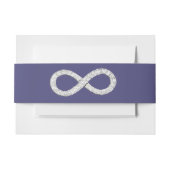 パープルブルーダイアモンドインフィニティ招待状用帯 招待状ベリーバンド (正面例)