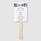 パープルブルーダイヤモンドインフィニティ結婚式 プログラムファン ハンドファン (正面)