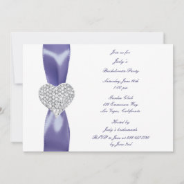 パープルブルーダイヤモンドハートバチェロレッテ 招待状