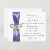 パープルブルーダイヤモンドボウリハーサルディナー 招待状 (正面/裏面)