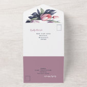 パープルブルーチューリップオールインワン結婚式招待状 オールインワン招待状 (外側)