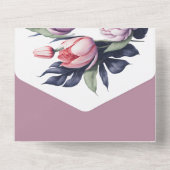 パープルブルーチューリップオールインワン結婚式招待状 オールインワン招待状 (裏面)