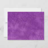 パープルブルーティール（緑がかった色）ピーコックウェディングRSVPカード 出欠カード (裏面)