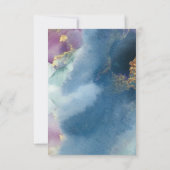 パープルブルーティール（緑がかった色）水の色とフローラ食事の選択肢 出欠カード (裏面)