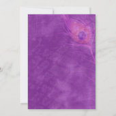 パープルブルーティール(緑がかった色)素朴ピーコックテーマ結婚ズ 招待状 (裏面)