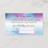 パープルブルーネブラ銀河系グリッターアポイントメント 名刺 (裏面)