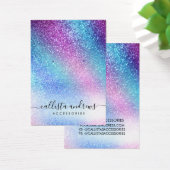 パープルブルーネブラ銀河系グリッターイヤリングディスプレイ (デスク)