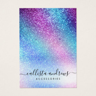 パープルブルーネブラ銀河系グリッターイヤリングディスプレイ