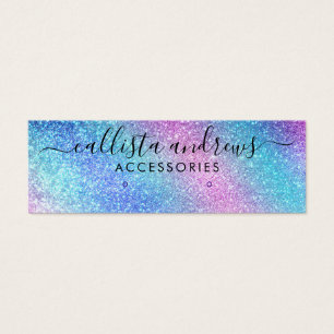 パープルブルーネブラ銀河系グリッターイヤリングディスプレイ