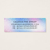 パープルブルーネブラ銀河系グリッターイヤリングディスプレイ (裏面)