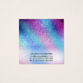 パープルブルーネブラ銀河系グリッターイヤリングディスプレイ (裏面)