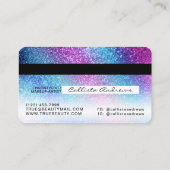 パープルブルーネブラ銀河系グリッタークレジット 名刺 (裏面)