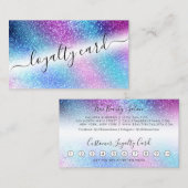 パープルブルーネブラ銀河系グリッタースクリプトロイヤリティ ロイヤリティカード (正面/裏面)