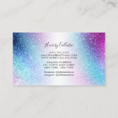 パープルブルーネブラ銀河系グリッターヘア 名刺 (裏面)