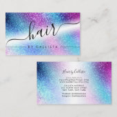 パープルブルーネブラ銀河系グリッターヘア 名刺 (正面/裏面)