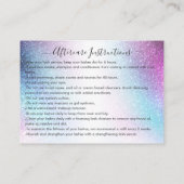 パープルブルーネブラ銀河系グリッターラッシュアフターケア 名刺 (裏面)