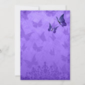 パープルブルーバタフライキンセアニェラ招待状 招待状 (裏面)