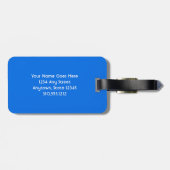 パープルブルーパームツリーハ来イザ太陽ヴィンテージ ラゲッジタグ (裏面横)