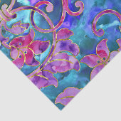 パープルブルーピンクウォーターカラーダマスクデザイン 薄葉紙 (詳細)