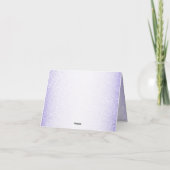 パープルブルーピンクフローラグリッターエレガントな結婚式 サンキューカード (裏面)