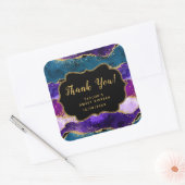 パープルブルーピーコックアゲイトSweet sixteenありがとう スクエアシール (封筒)