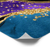 パープルブルーピーコックアゲートSweet sixteenへようこそ ポスター (角)