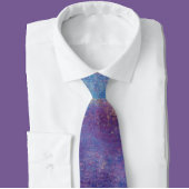 パープルブルーピーコック抽象芸術ネックタイ ネクタイ