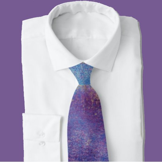 パープルブルーピーコック抽象芸術ネックタイ ネクタイ