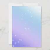 パープルブルーフォトファースト誕生日パーティーへの招待 招待状 (裏面)