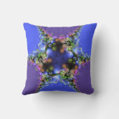 パープルブルーフラクタルツイストホームデコールジャンボクッション クッション (裏面)