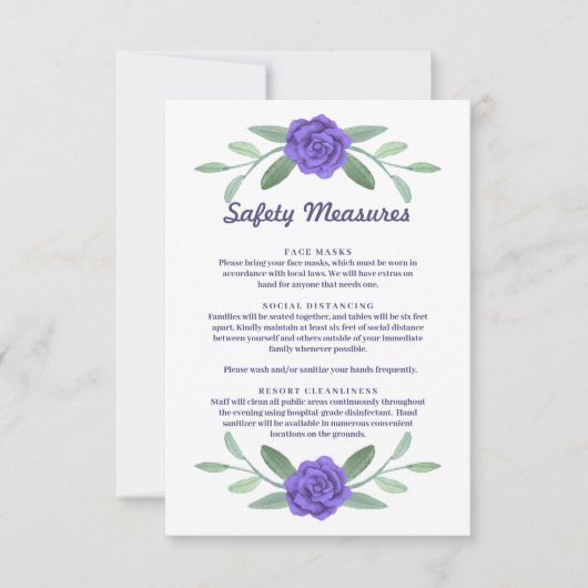 パープルブルーフローラ安全対策エンクロージャカード (正面)