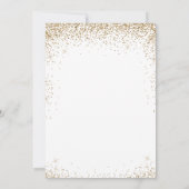 パープルブルーフローラ金ゴールド結婚50周年 招待状 (裏面)