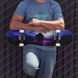 パープルブルーブラックグリムリーパーバーファンタジーナイト スケートボード