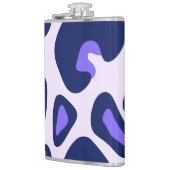 パープルブルーブラックレオパードアニマルプリント フラスク (左)