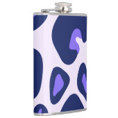 パープルブルーブラックレオパードアニマルプリント フラスク (右)