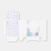 パープルブループリンセスガールバースデーパーティー フェイバーボックス (折り畳みなし)