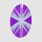 パープルブルーホワイトクリスマススターバストスターフェスティバル オーナメント (正面)
