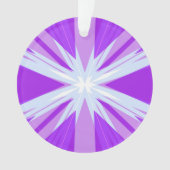 パープルブルーホワイトクリスマススターバストスターフェスティバル オーナメント (正面)