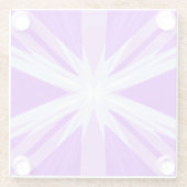 パープルブルーホワイトクリスマススターバストスターフェスティバル ガラスコースター (裏面)