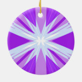 パープルブルーホワイトクリスマススターバストスターフェスティバル セラミックオーナメント (裏面)
