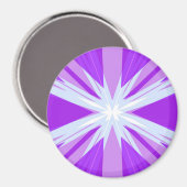 パープルブルーホワイトクリスマススターバストスターフェスティバル マグネット (正面/裏面)