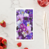 パープルブルーホワイトフローラパンジーパンジーフラワーズ (インサイチュ)